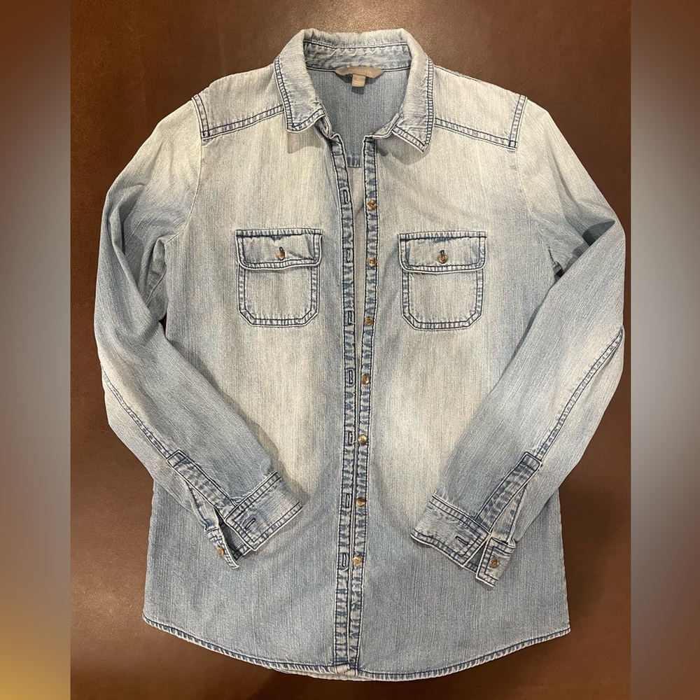 Rubbish Distressed Denim Shirt